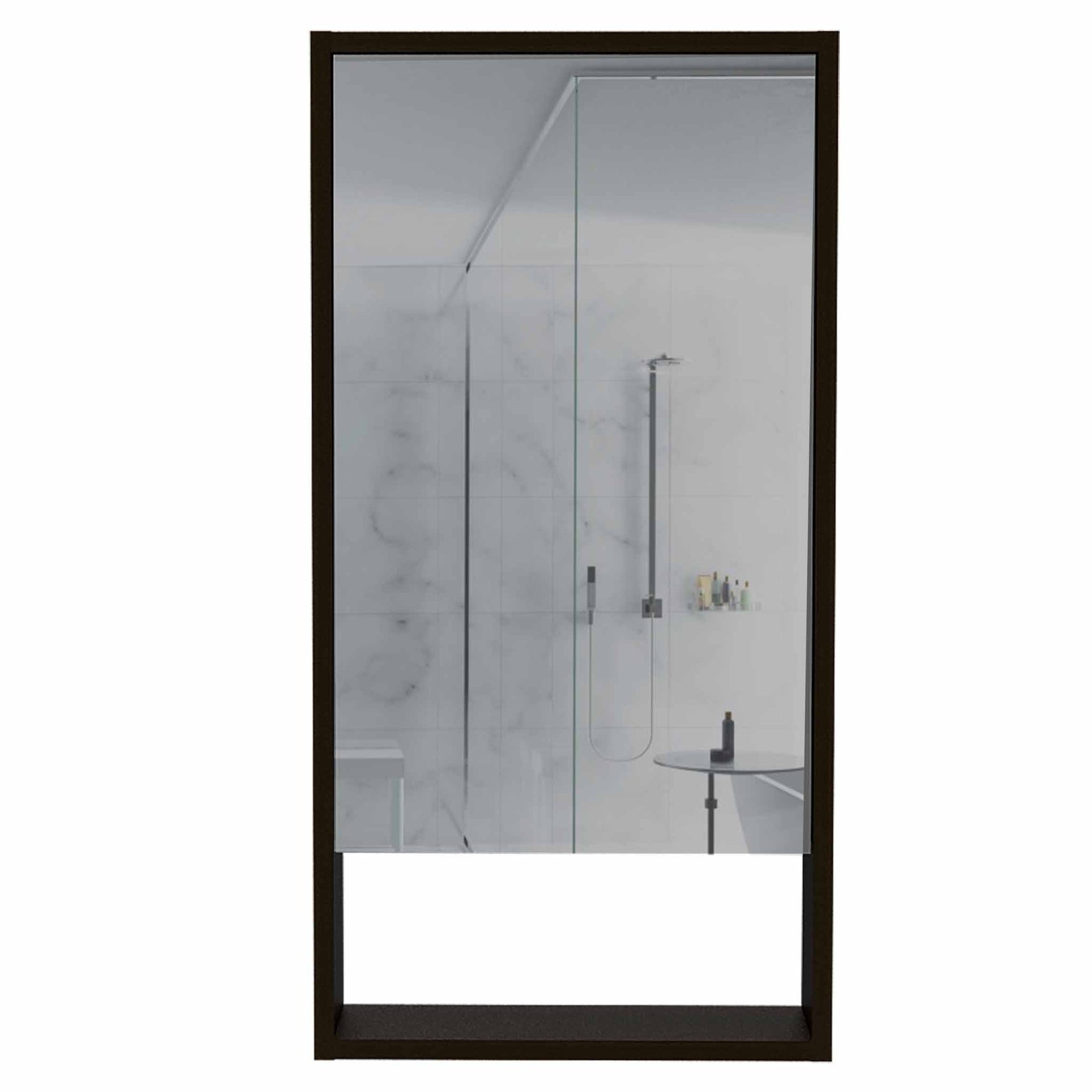 Rectangle Medicine Cabinet with Mirror Wenge