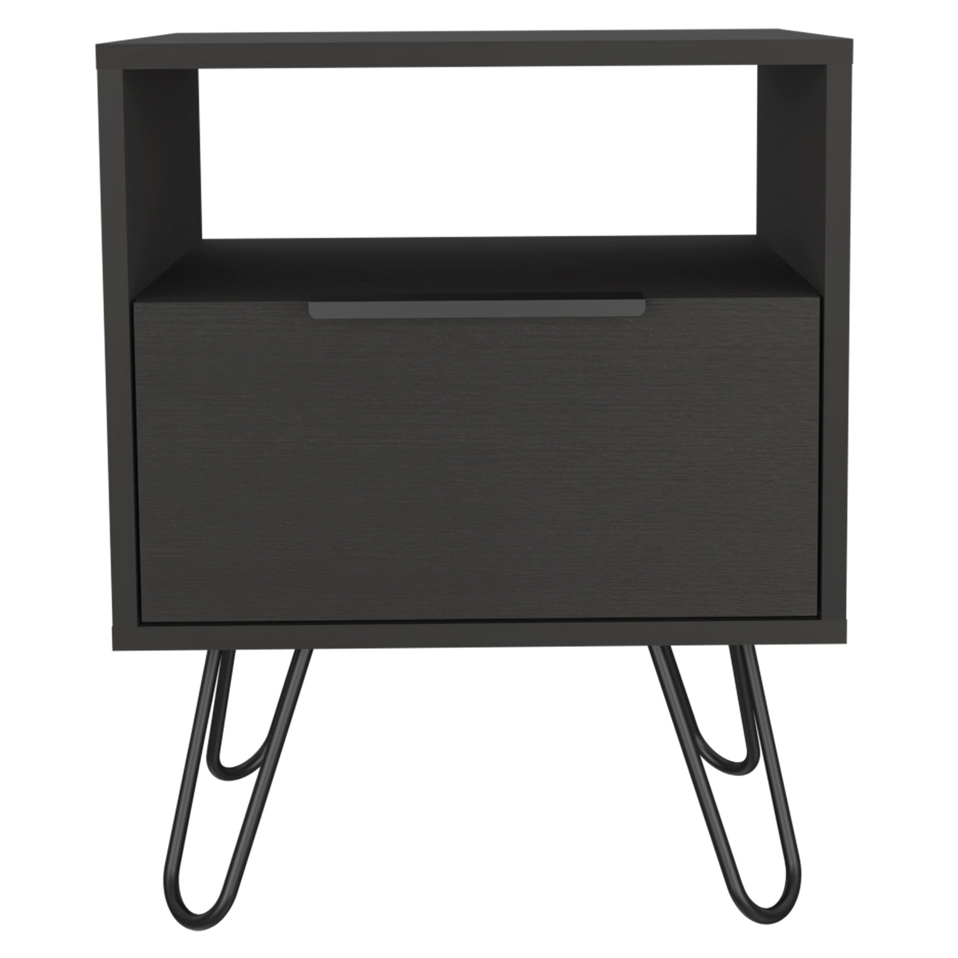 Wenge 1-Shelf 1-Drawer Nightstand