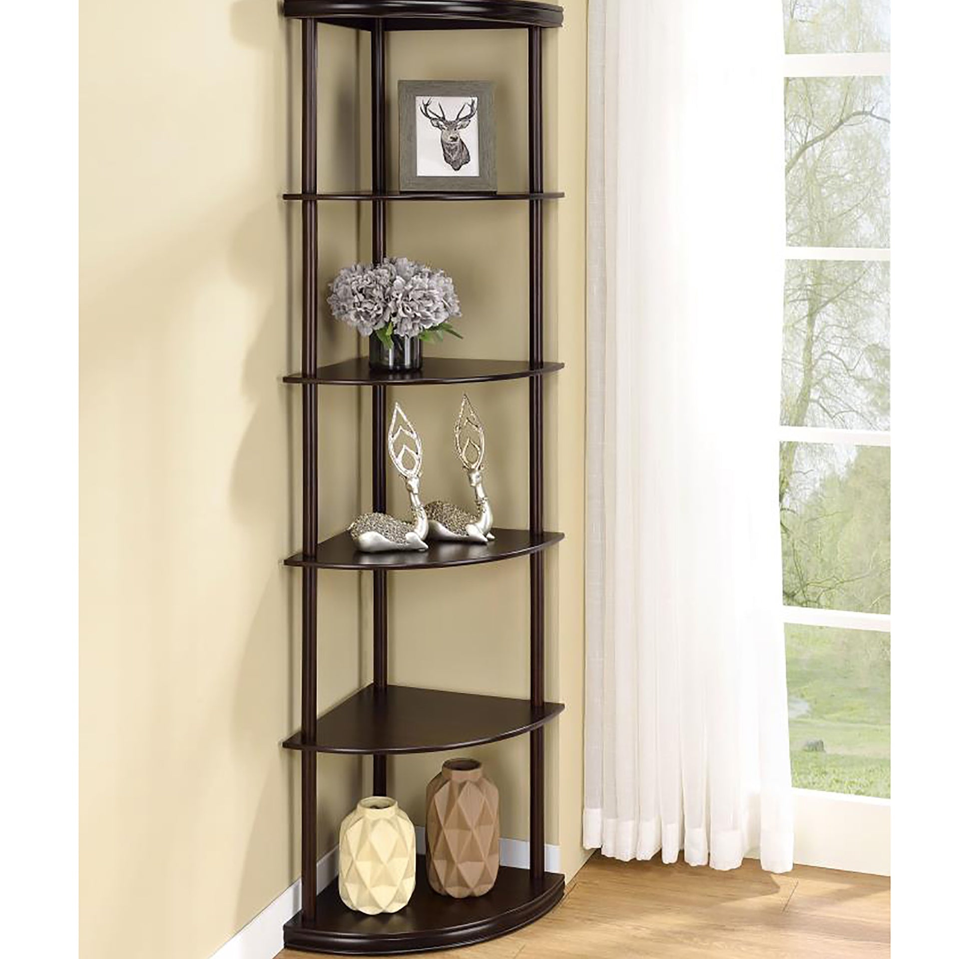 Cappuccino Corner Bookcase