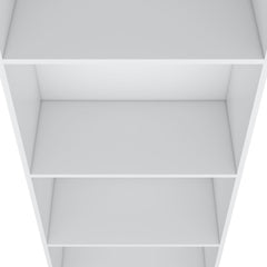 White Tier Storage Shelves Bookcase