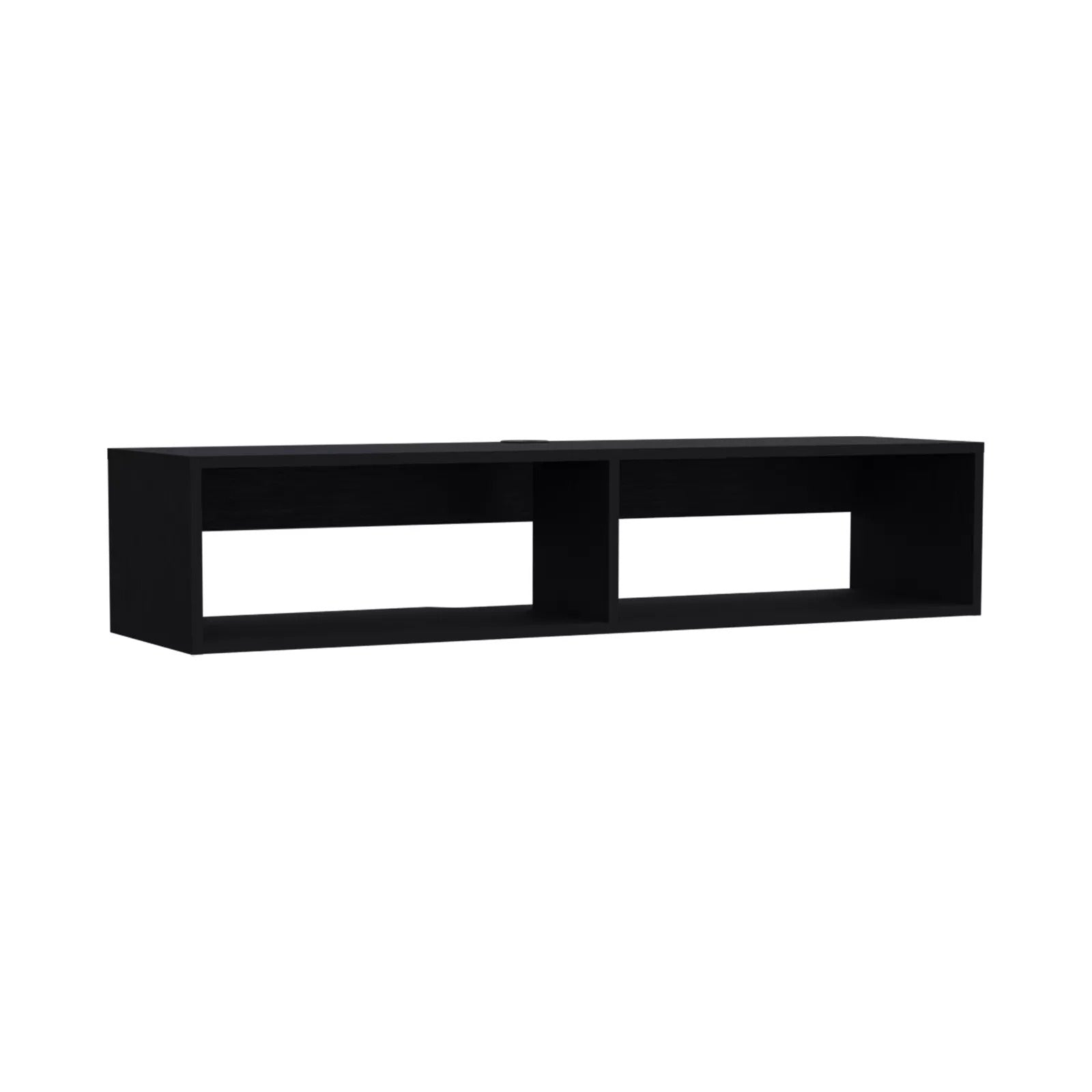 Wenge Spacious Shelves TV Stand
