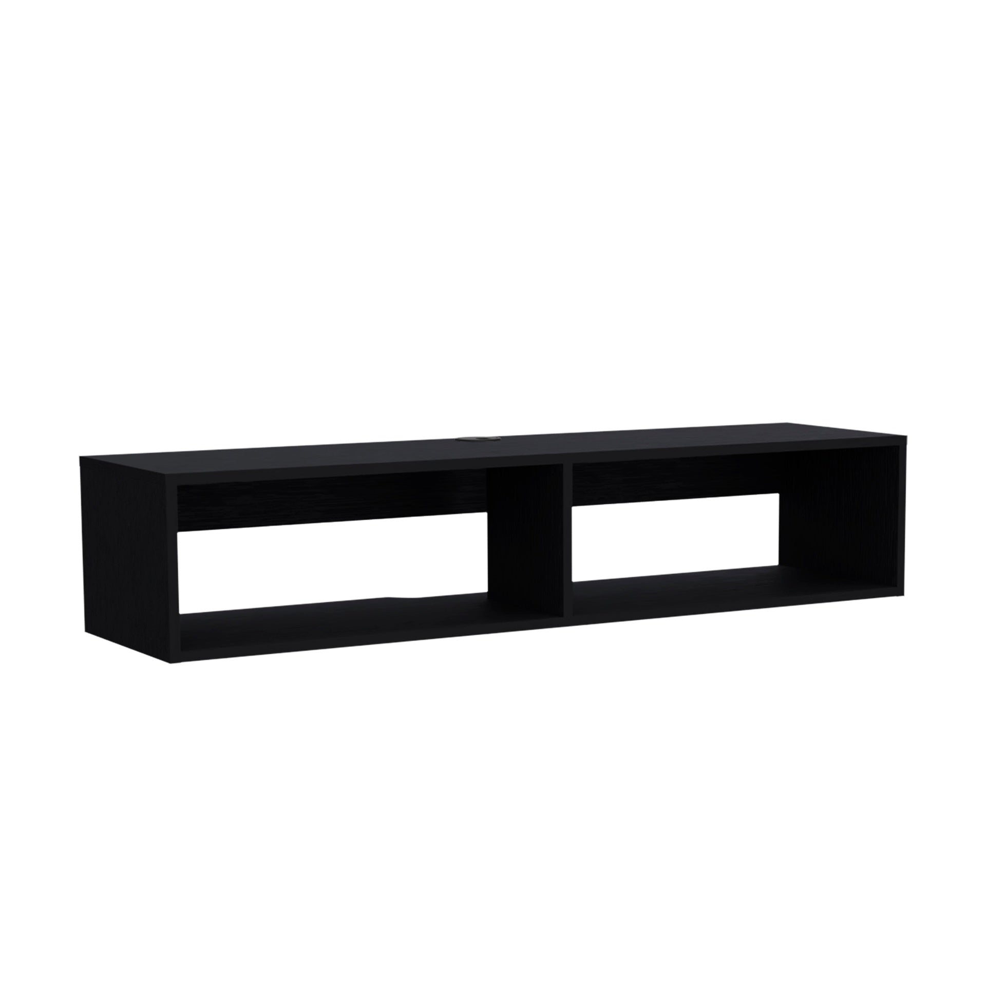 Wenge Spacious Shelves TV Stand