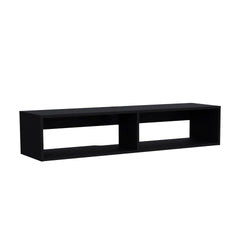 Wenge Spacious Shelves TV Stand