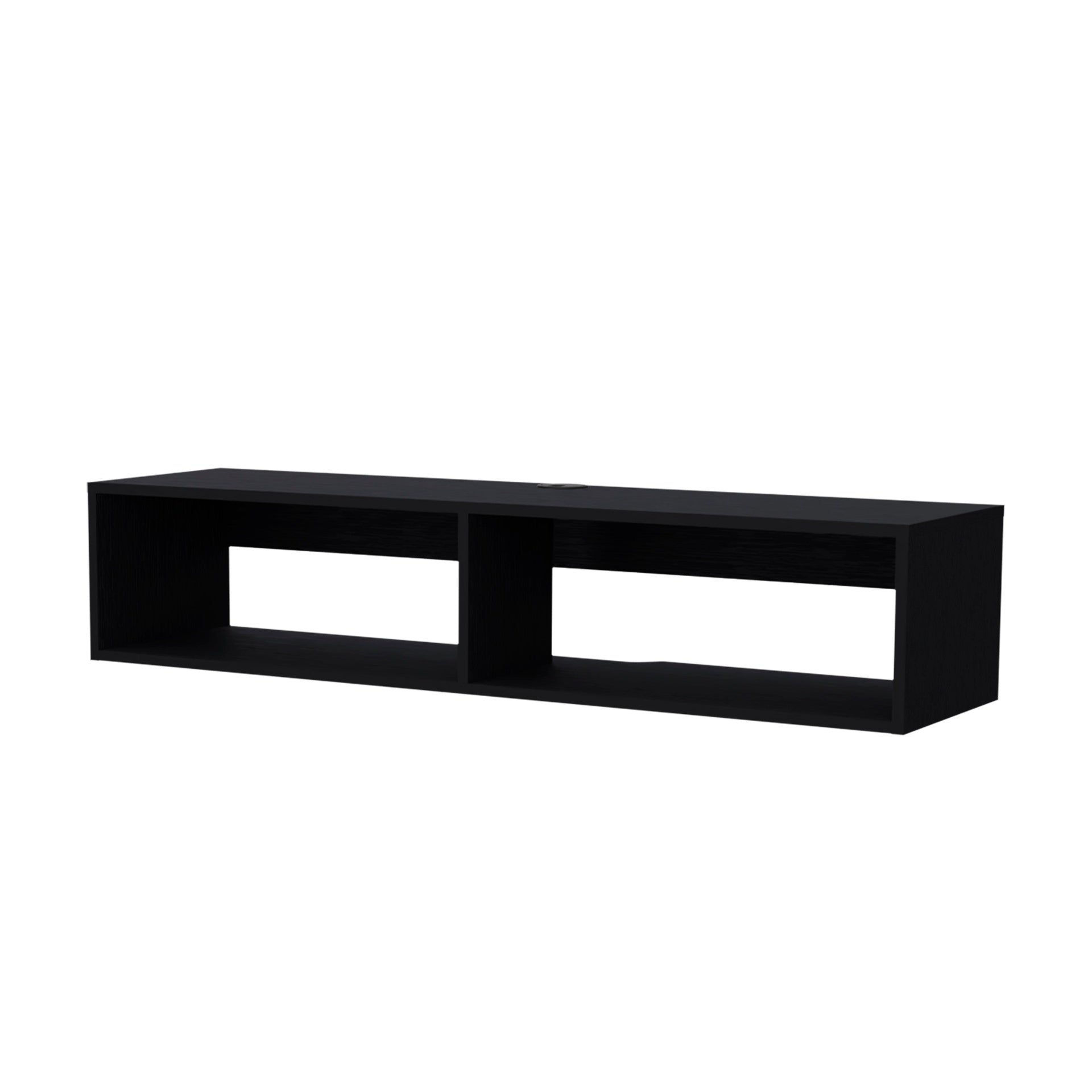 Wenge Spacious Shelves TV Stand