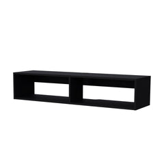 Wenge Spacious Shelves TV Stand
