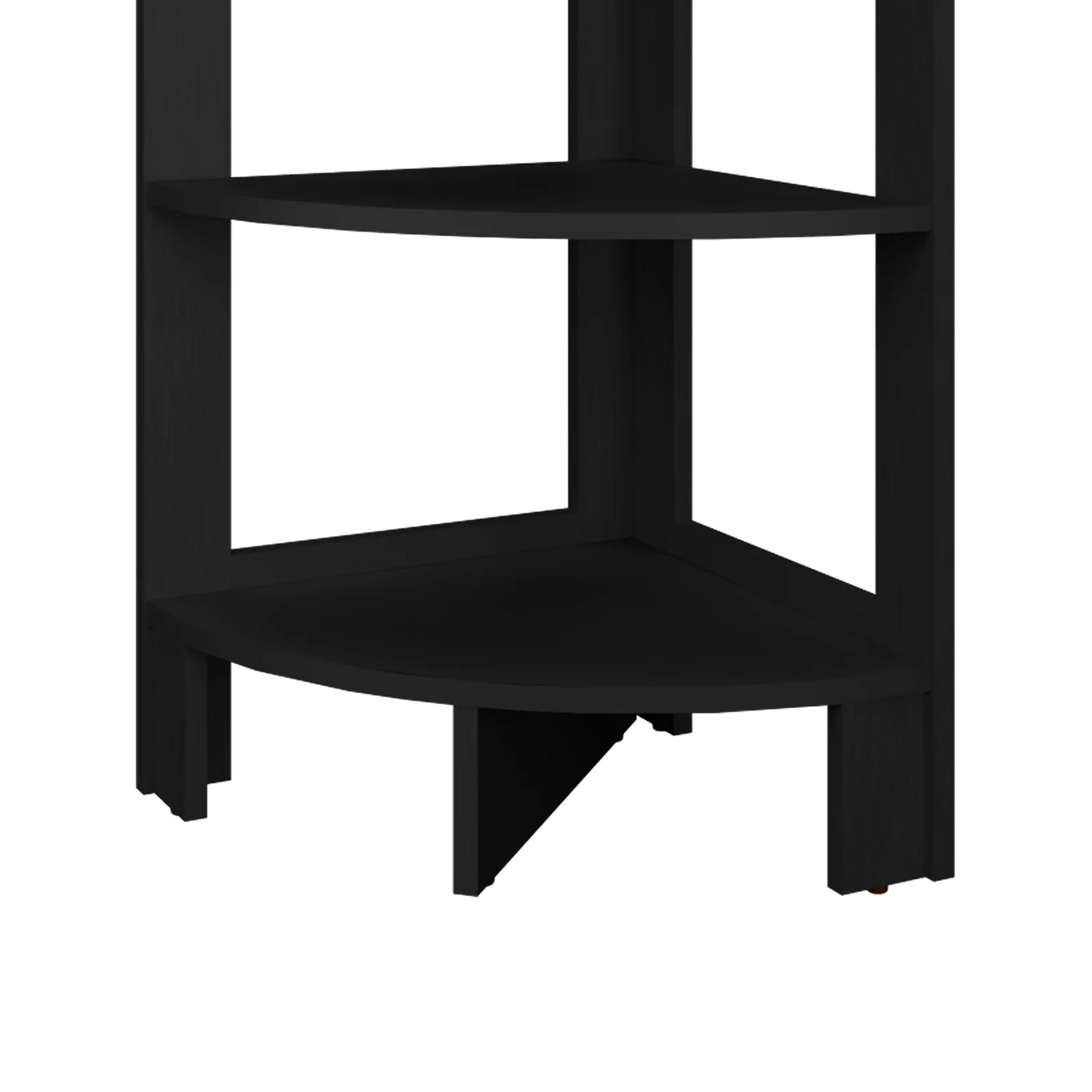 Wenge Corner Shelf with 3 Shelf