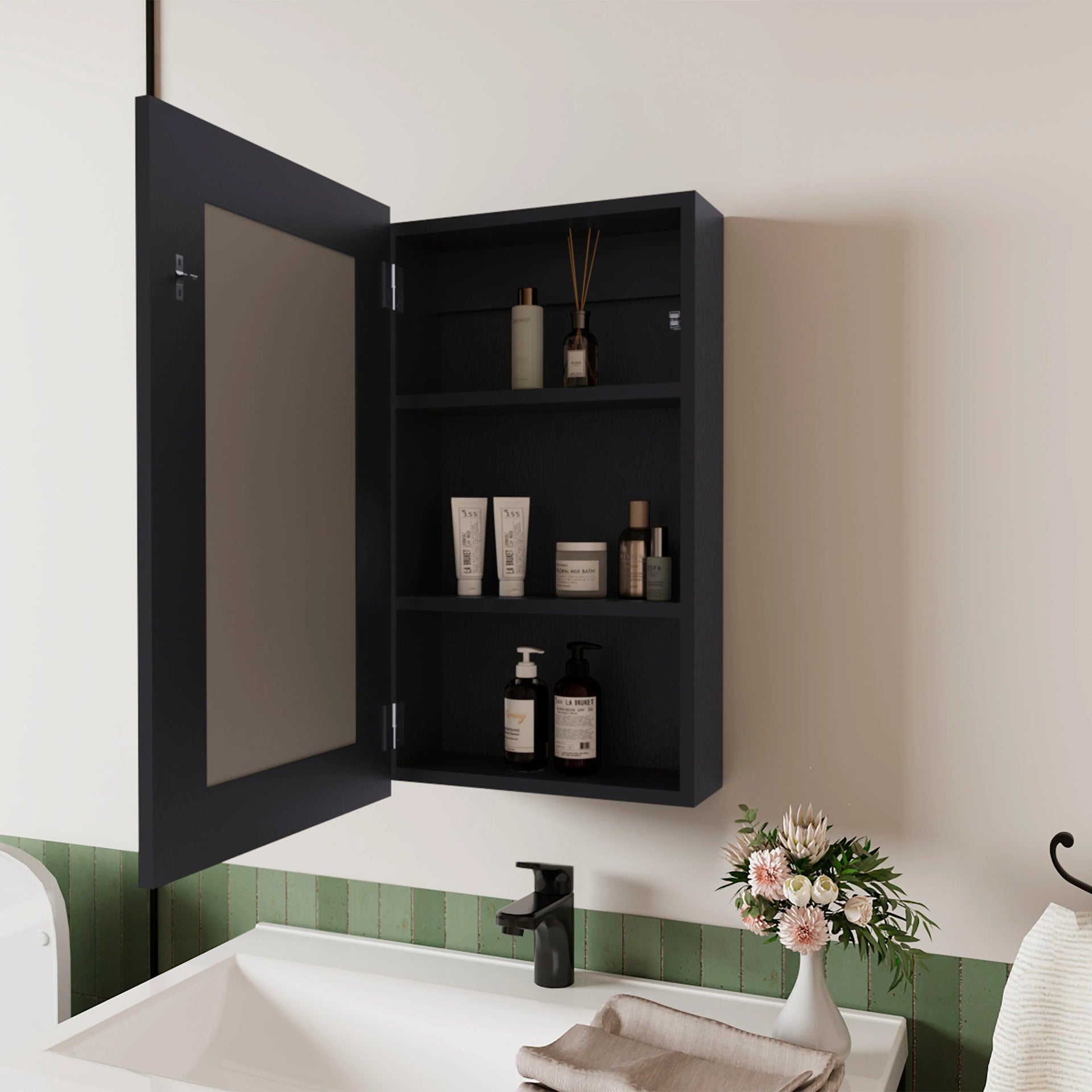 Wenge Medicine Cabinet with Included Mirror