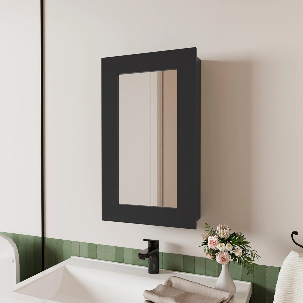 Wenge Medicine Cabinet with Included Mirror