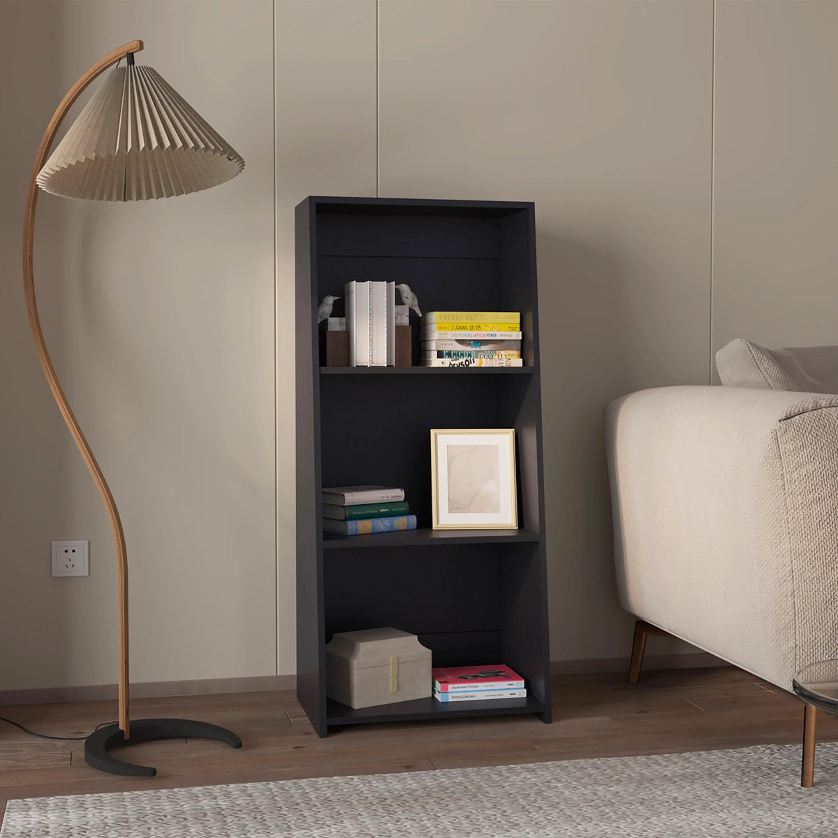 Wenge Bookcase with Three Shelf