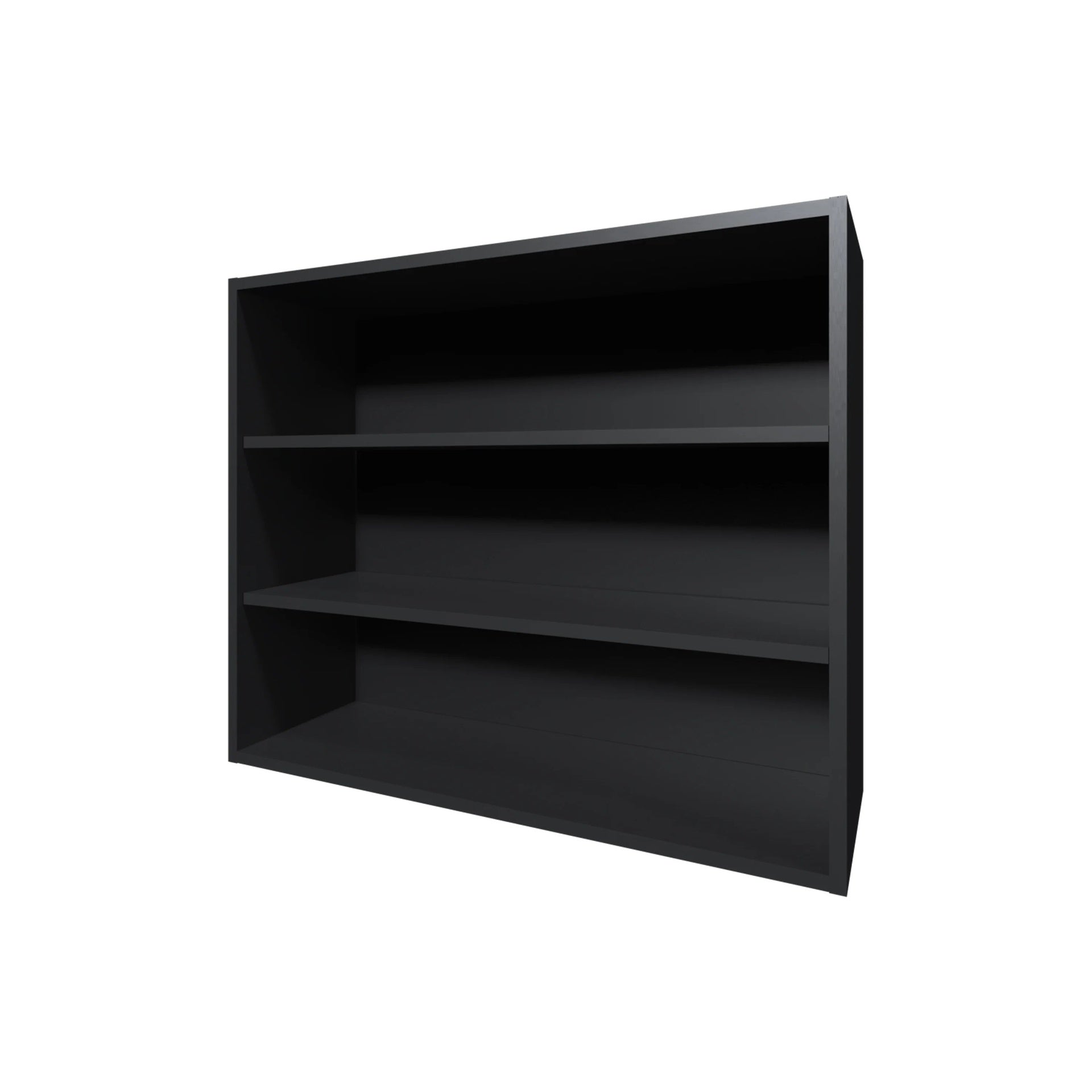 Wenge Wall Cabinet with Open Storage
