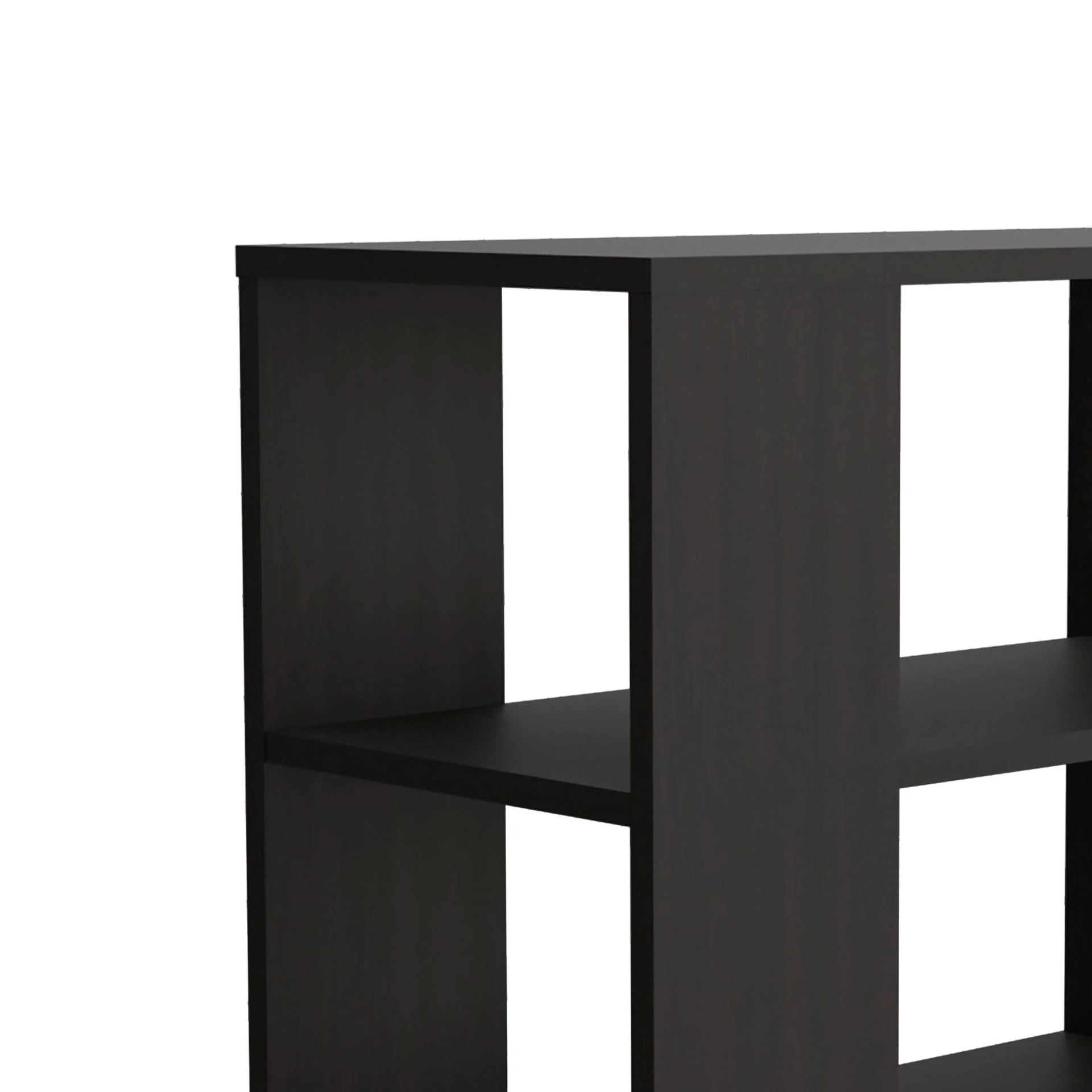 Wengue Side Table in Melamine with Open Storage