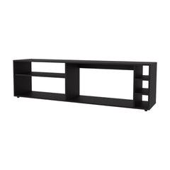 Wengue TV Stand for 70" Screen with Open Storage and Melamine Finish