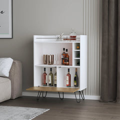 Wine Storage Bar Cabinet with Drop-Down Door and Wine Storage