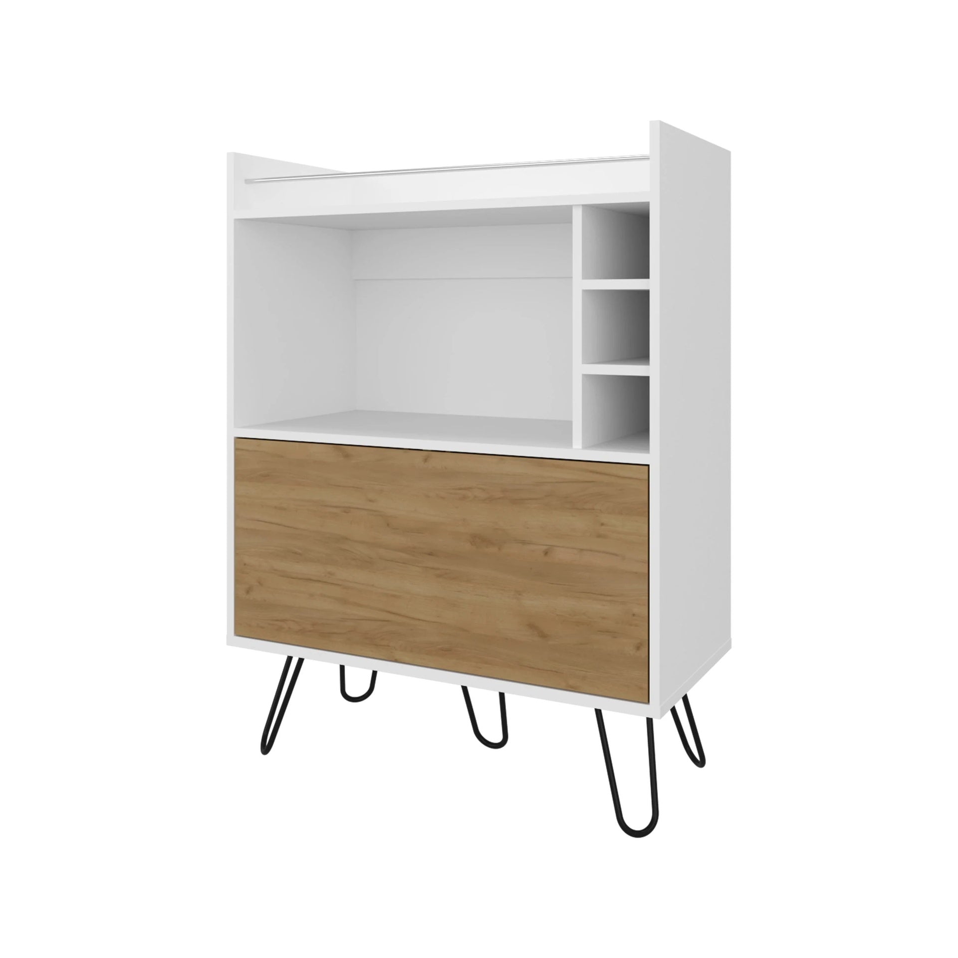 Wine Storage Bar Cabinet with Drop-Down Door and Wine Storage