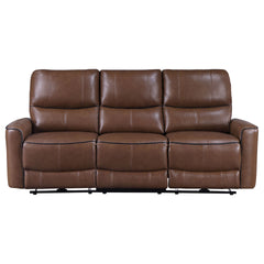 Ashland Saddle Brown Upholstered Power Reclining Sofa