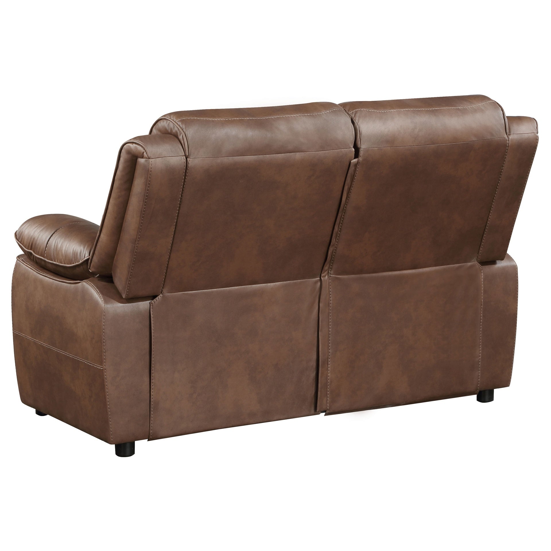 Worthington Dark Brown Padded Arm Loveseat