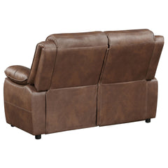 Worthington Dark Brown Padded Arm Loveseat