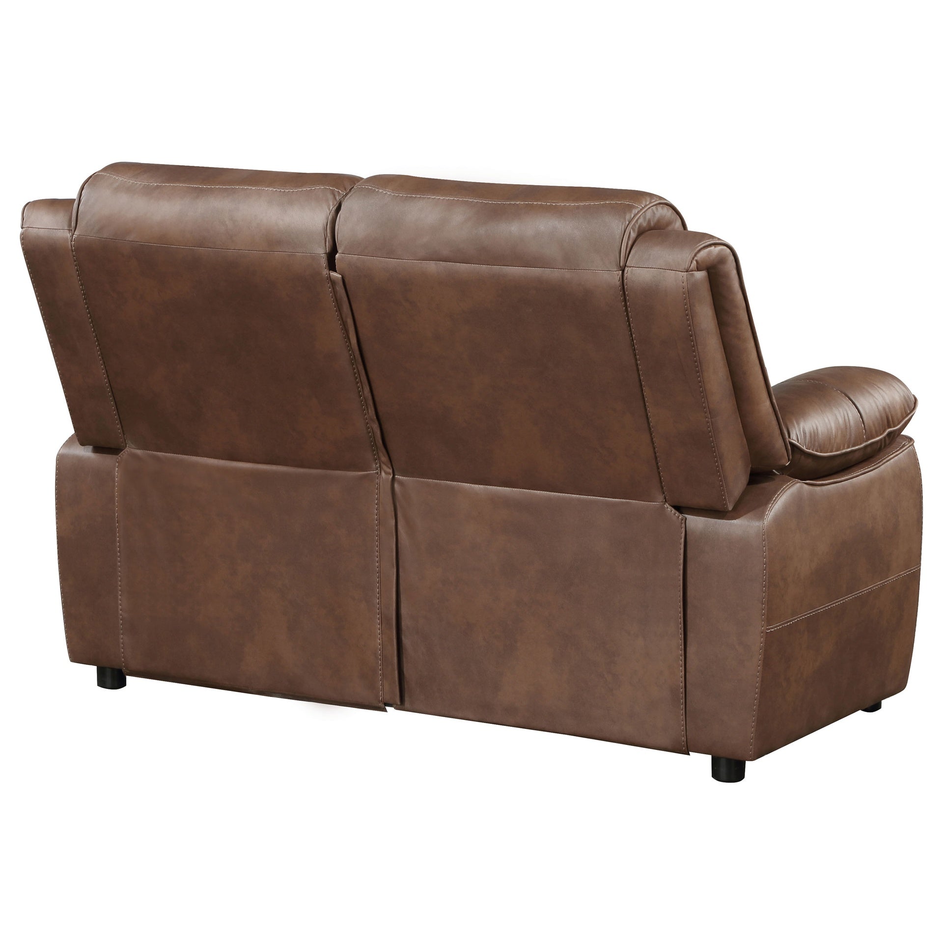 Worthington Dark Brown Padded Arm Loveseat