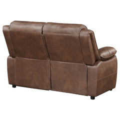 Worthington Dark Brown Padded Arm Loveseat