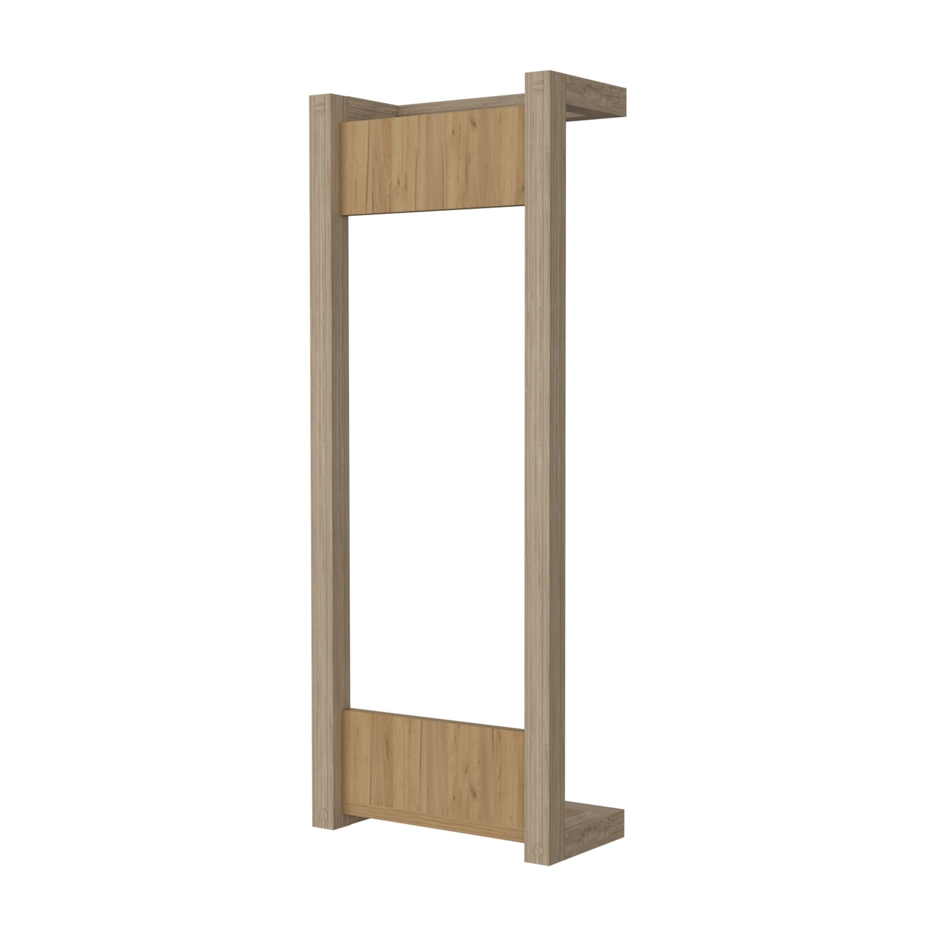 Natural Oak Towel Rack with Wall-mounted Design