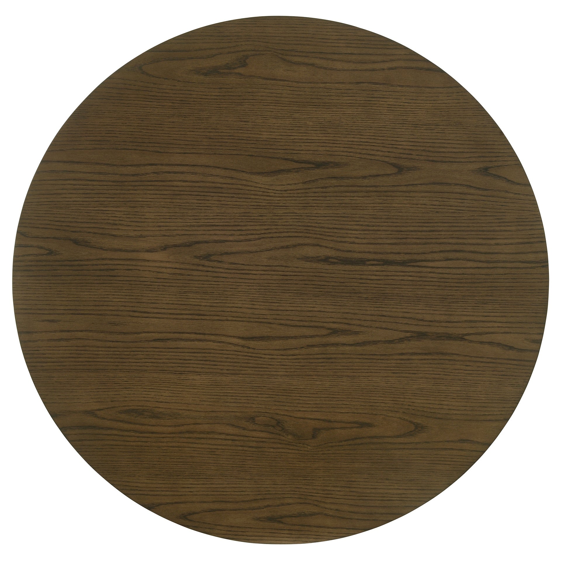 Crispin Brown Round Wood Dining Table with Shelf
