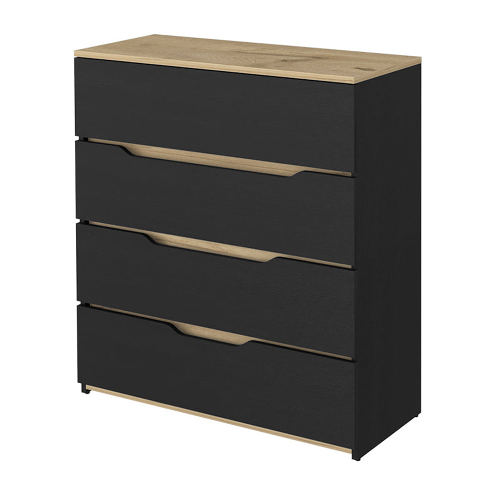 2-Piece Bedroom Set, Nightstand and Dresser, Wenge, Pine and Light Oak