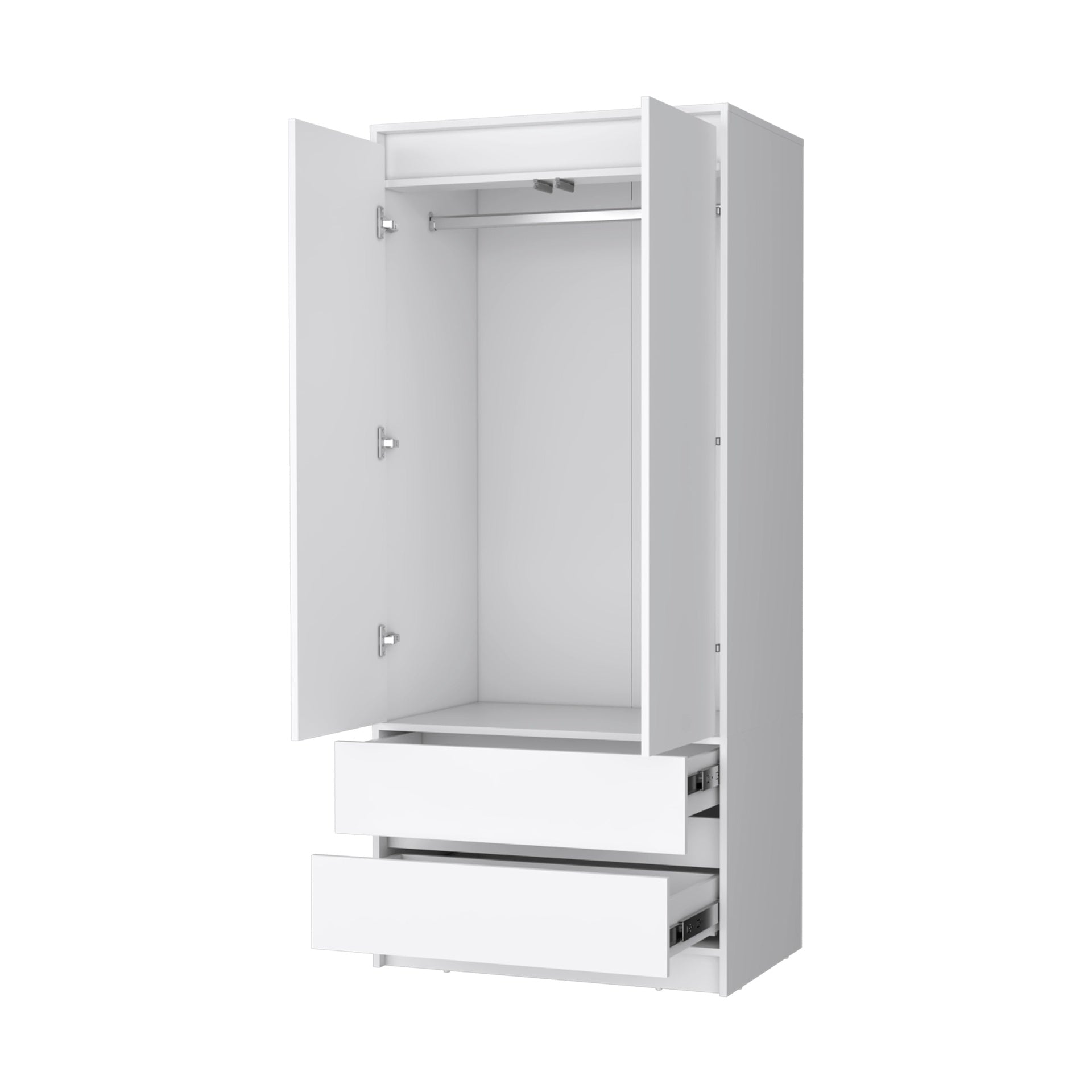 White 2-Drawer Armoire