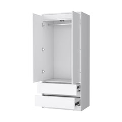 White 2-Drawer Armoire