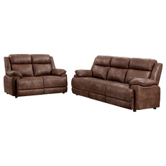 Worthington Dark Brown Upholstered 2-Piece Sofa Set