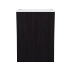 Natural Oak 2-Shelf Compact Vanity Cabinet with Single Door
