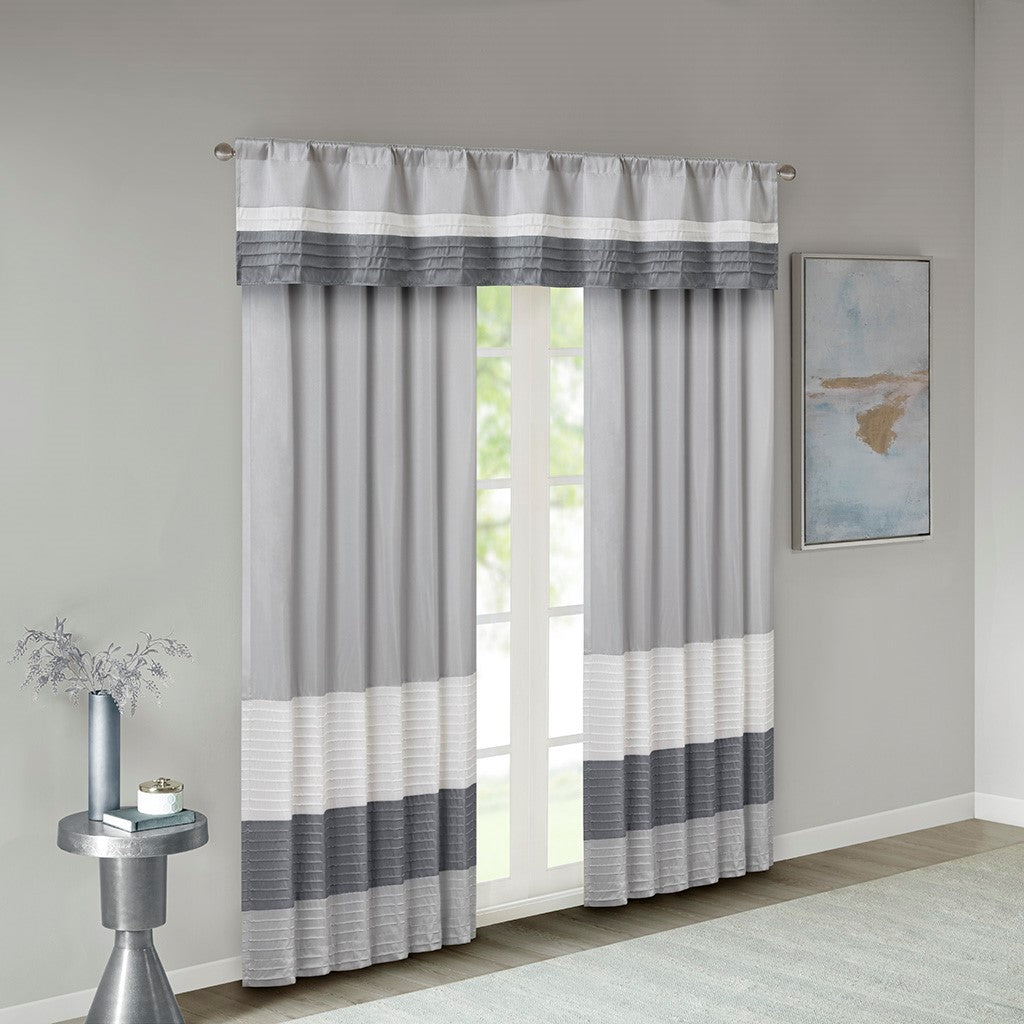 Polyoni Pintuck Curtain Panel(Only 1 Pc Panel)