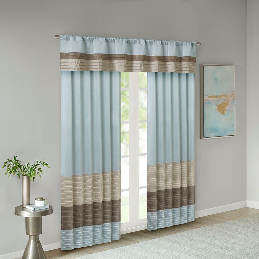 Polyoni Pintuck Curtain Panel(Only 1 Pc Panel)