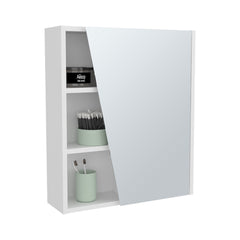 Medicine Cabinet, 1 Door, 5 Shelves, 1 Mirror, White