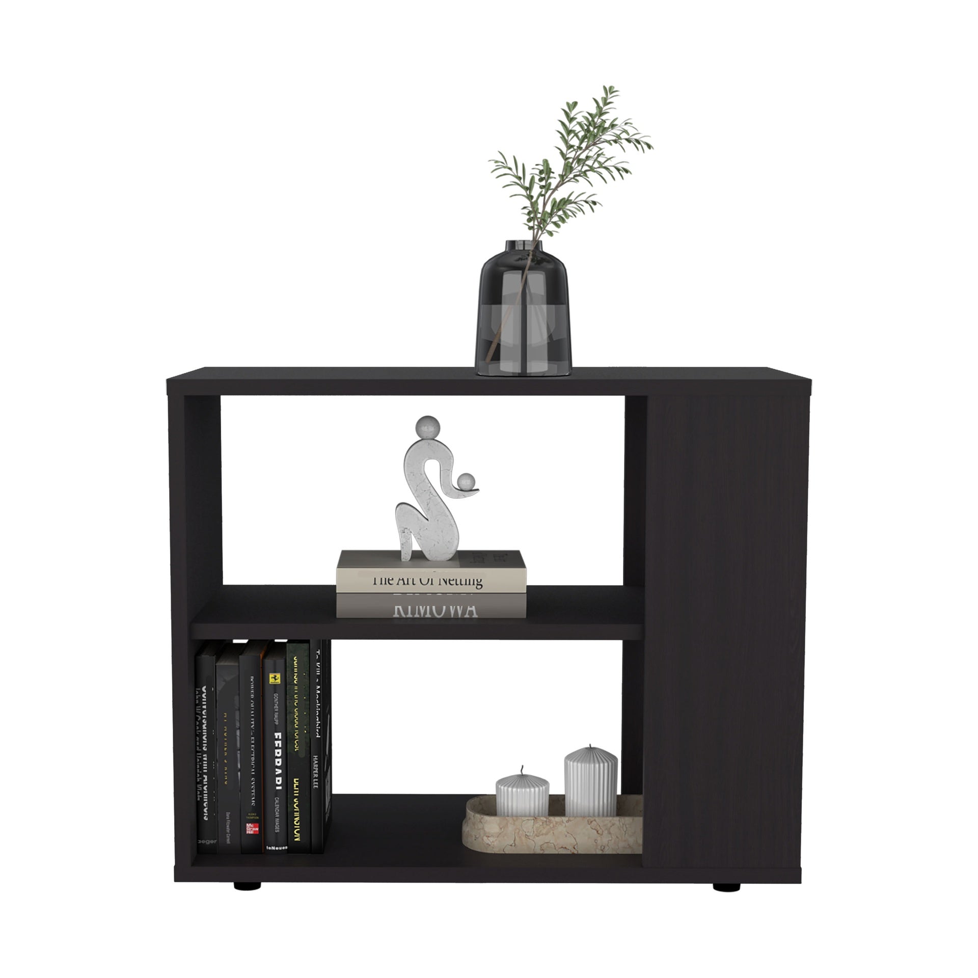 Sideboard Table, 4 Legs, 2 Shelves
