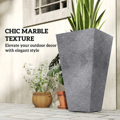 Set of 3 Tall Planters,Plastic Flower Pots