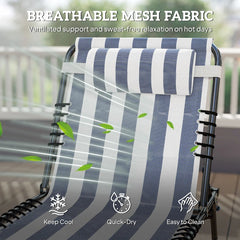 Outdoor Chairs,2 Folding Chaise Lounge