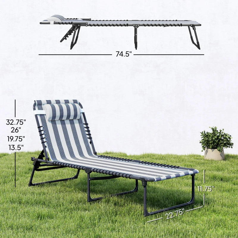 Outdoor Chairs,2 Folding Chaise Lounge