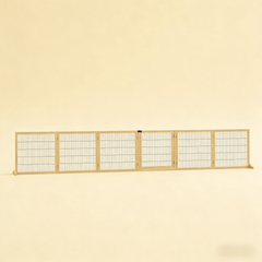 6-Panel Folding Dog,Wooden Pet Gate