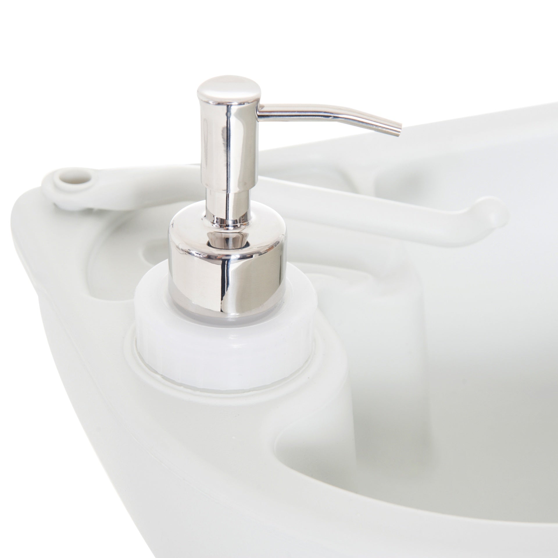 kleankin Portable Camping Sink, Handwashing Station Basin with 4.5 Gallon Tank, 6.3 Gallon Recovery Tank, Rolling Wheels & Soap Dispenser for RV, Outdoor Events, Gatherings, HDPE, White