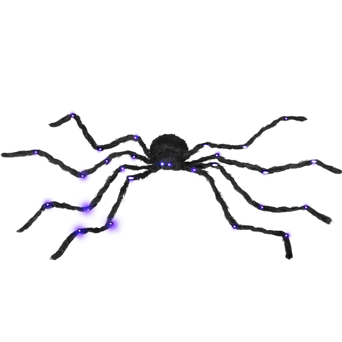 HOMCOM 3.25" Outdoor Halloween Decoration, Light-up Oversized Spider Halloween Prop with Light Up Bendable Legs