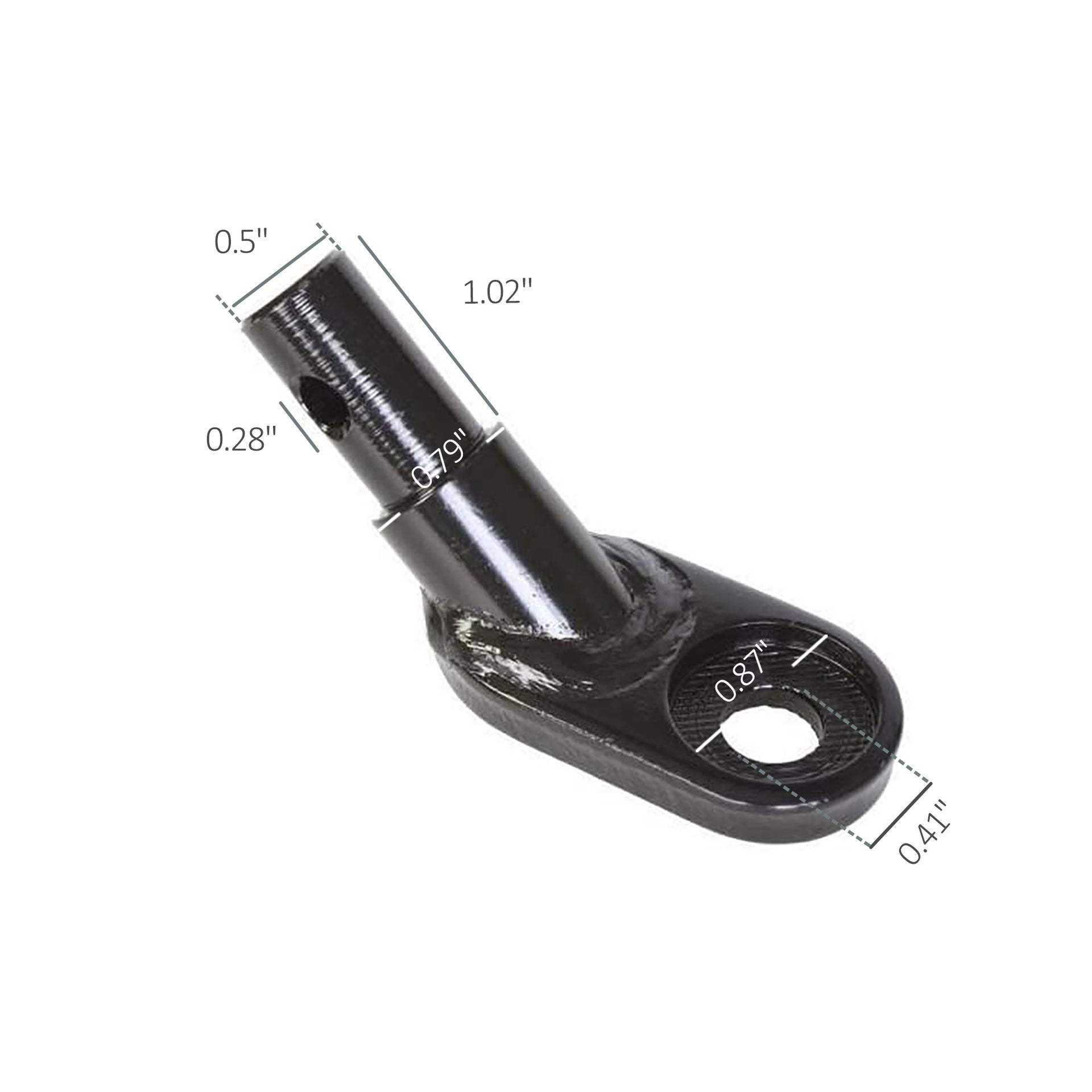 Aosom Steel Bike Trailer Coupler Attachment, Type 'B' Bicycle Trailer Hitch Connector for Cargo, Child and Pet Trailers