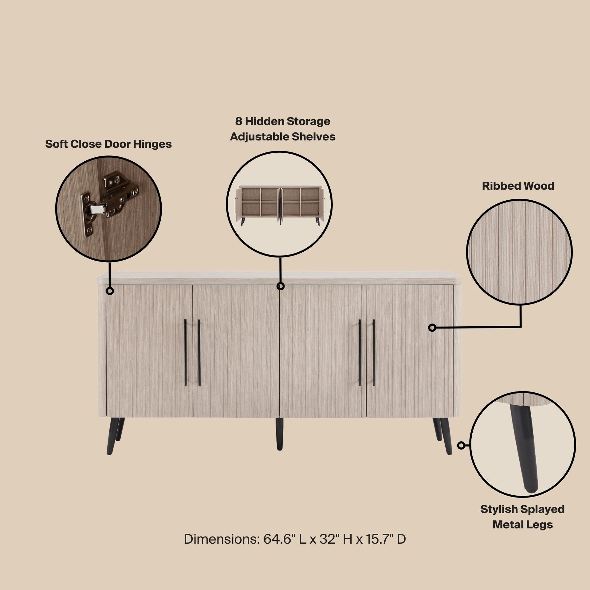 Sideboard in Whitewashed Oak