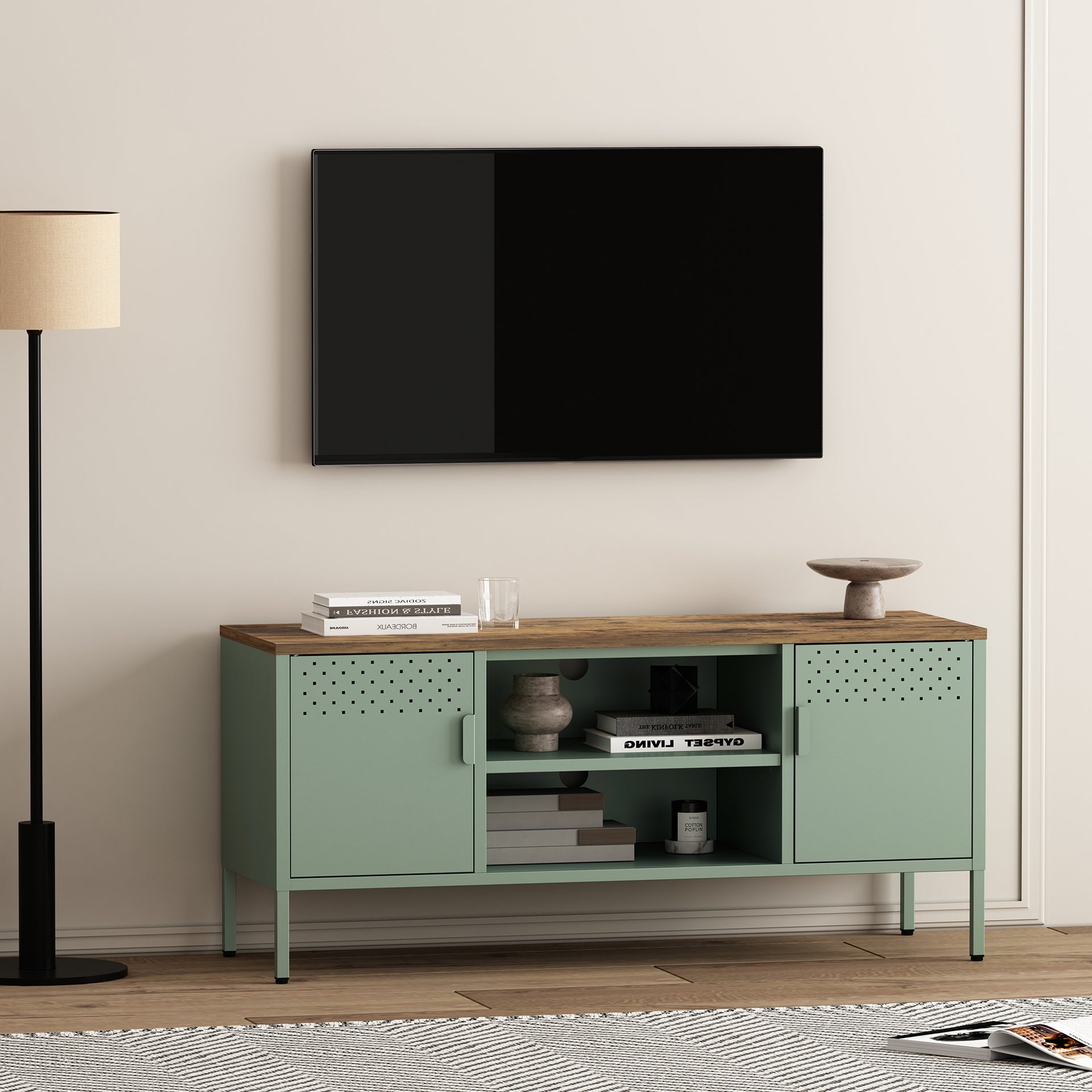 Storage Cabinet in Sage Green