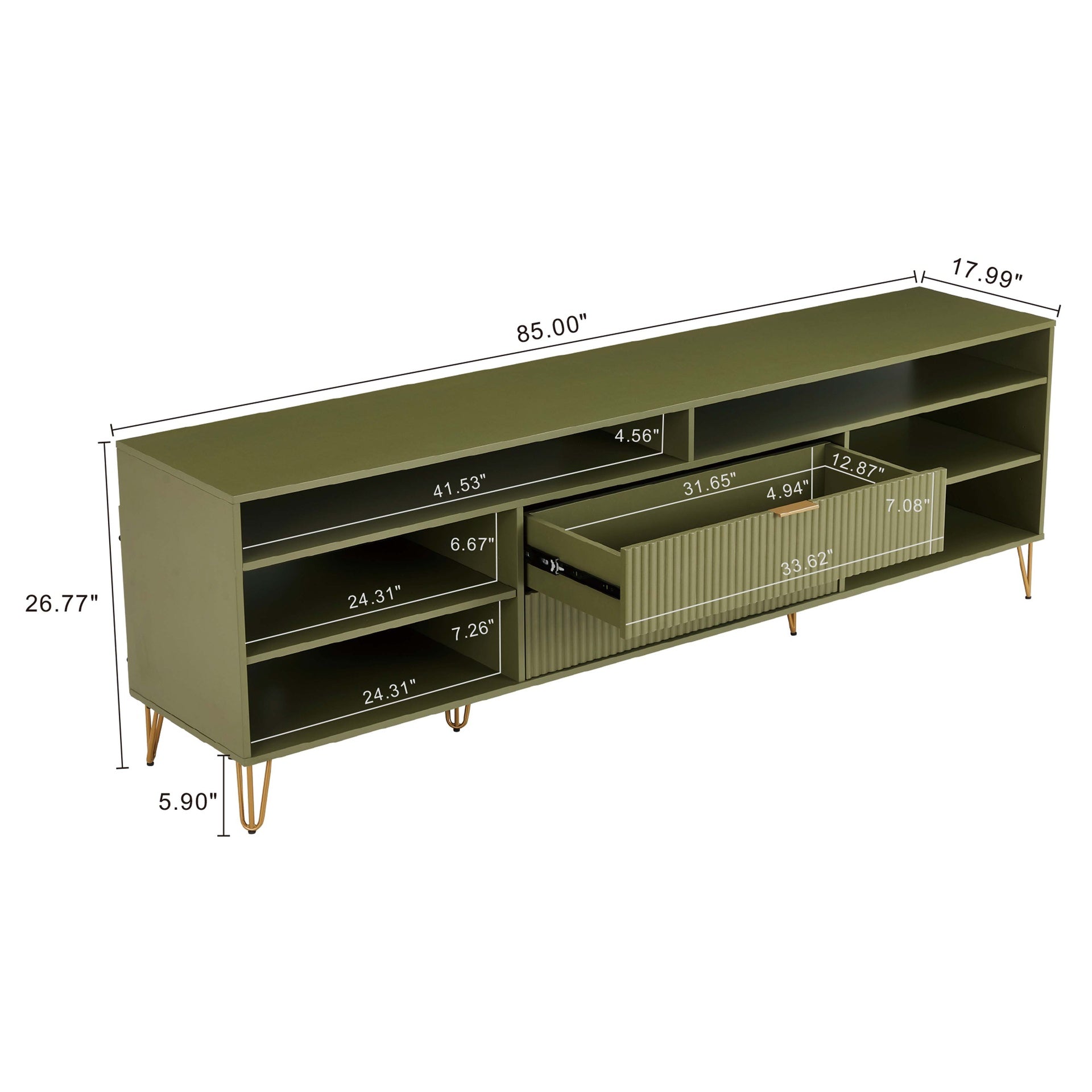 TV Stand in Olive Green