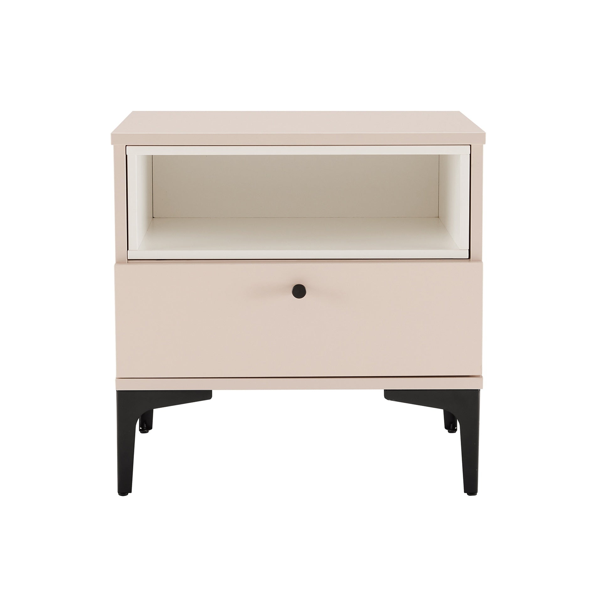 Nightstand in Pale Rose and White