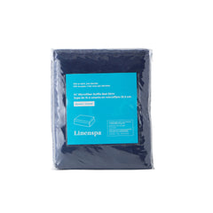 Linenspa 80gsm Microfiber Ruffle Bed Skirt, Cal King, Navy