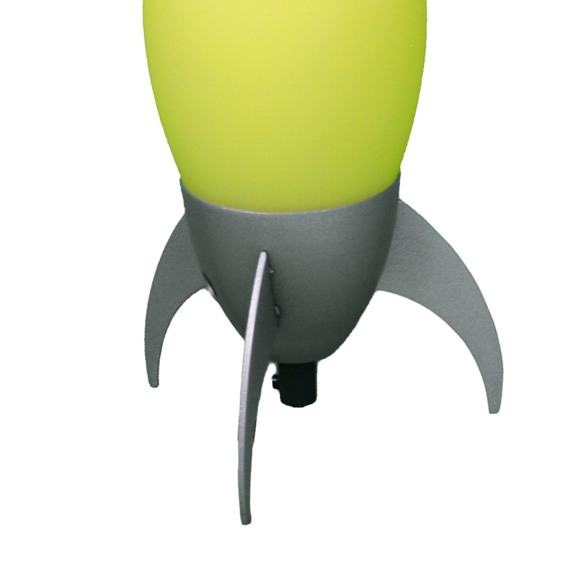 10.5" Tall Acrylic Kids Table Lamp, Rocket Ship design, Yellow