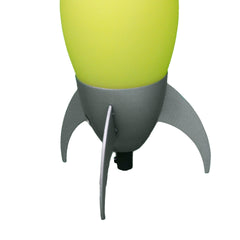 10.5" Tall Acrylic Kids Table Lamp, Rocket Ship design, Yellow