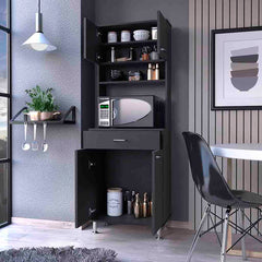 Bay Area Pantry, Two Door Cabinets, One Drawer, Four Adjustable Metal Legs