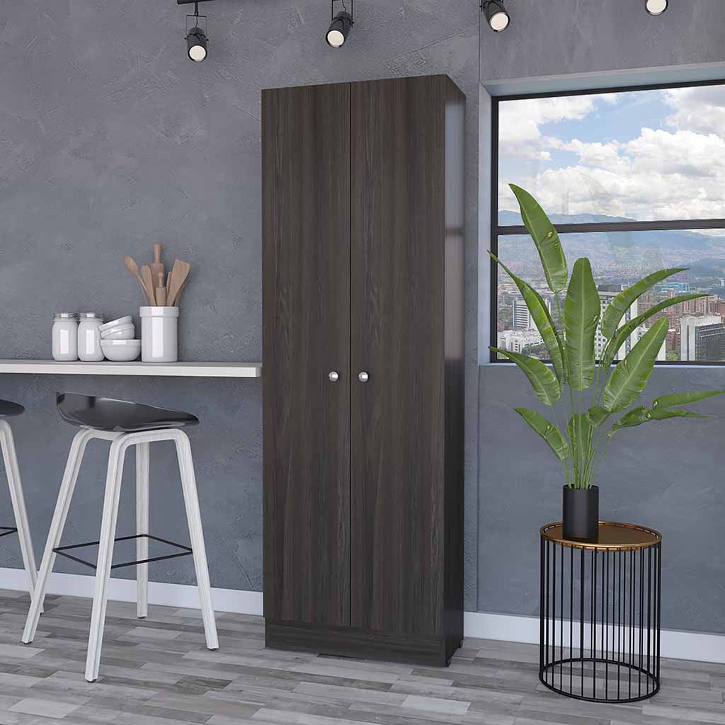 Virginia Double Door Storage Cabinet, Five Shelves